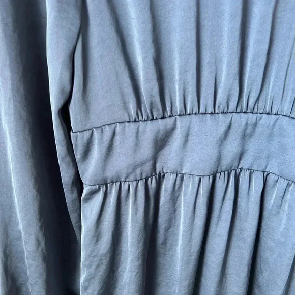 Aritzia Wilfred beautiful  satin blue dress - Picture 13 of 15